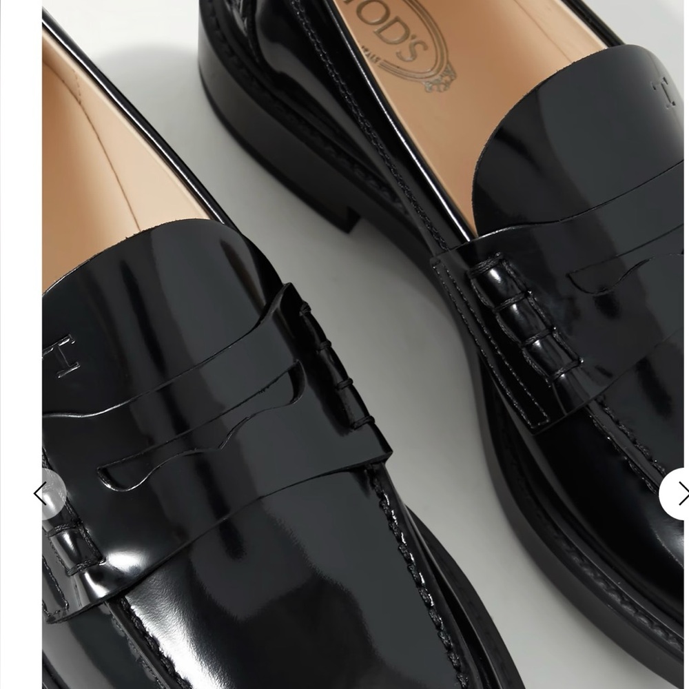 WOMEN Tod's Patent leather Black Leather Slip-On Loafers